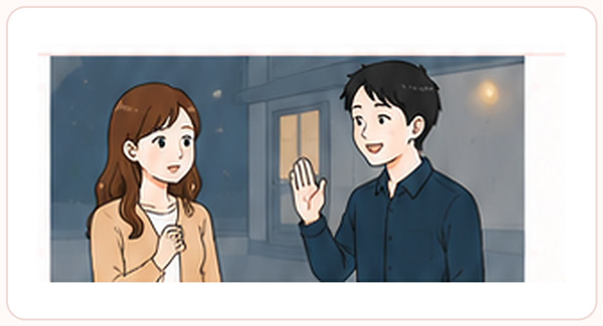 帰りたい相手をもう一軒に誘い続ける男性のイラスト